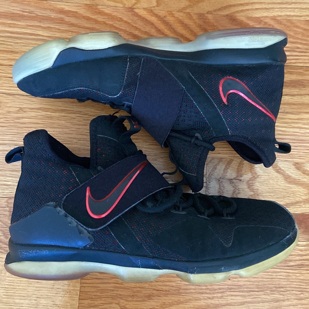 Nike Lebron Kids 14 Bred Mid Top GUC Sneakers - Picture 6 of 16